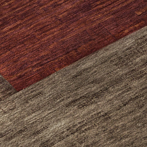 HomeRoots 8' X 10' Modern Geometric Chocolate Orange Area Rug – Durable, Stain-Resistant & UV-Protected Design! 700051
