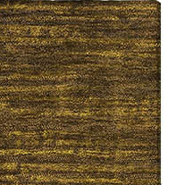 HomeRoots 9' X 12' Modern Geometric Washable Area Rug in Pewter Gold & Brown - UV Protected & Stain Resistant 700058