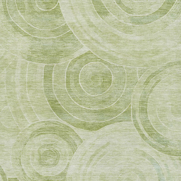 HomeRoots 5' X 8' Sage & Fern Green Geometric Area Rug – Washable, UV-Protected, Durable for High-Traffic Spaces 700085