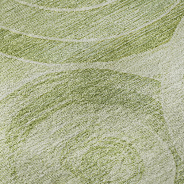 HomeRoots 8' Sage and Fern Geometric Round Rug - Durable, Stylish, UV-Protected - Perfect for Busy Homes! 700086