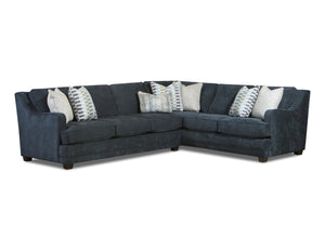 Fusion Elise Ink Sectional: Luxurious Grey Two-piece Design With Stylish Patterns And Ultimate Comfort Grey Sw ,100% Polyester 7000-31l/33r Elise Ink Sectional