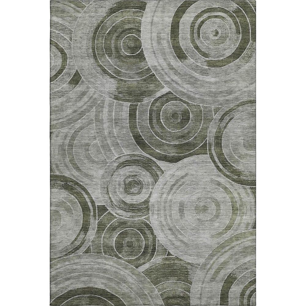 HomeRoots 9' X 12' Washable Taupe & Beige Geometric Area Rug - UV Protected, Durable, & Stylish for Any Room 700100