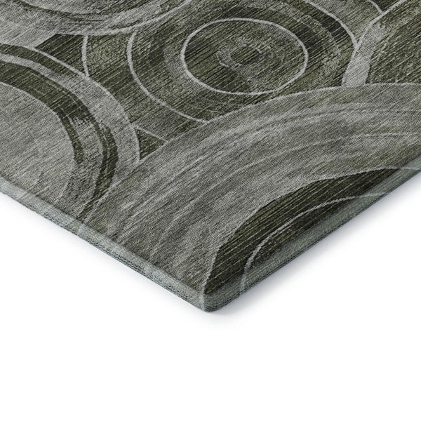 HomeRoots 9' X 12' Washable Taupe & Beige Geometric Area Rug - UV Protected, Durable, & Stylish for Any Room 700100