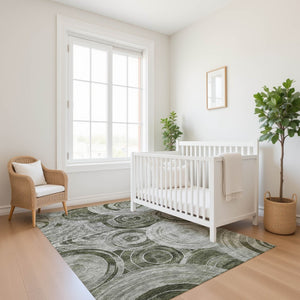 HomeRoots 9' X 12' Washable Taupe & Beige Geometric Area Rug - UV Protected, Durable, & Stylish for Any Room 700100