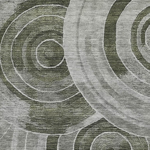 HomeRoots 9' X 12' Washable Taupe & Beige Geometric Area Rug - UV Protected, Durable, & Stylish for Any Room 700100