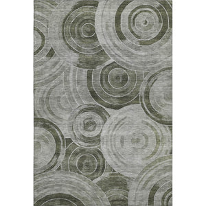 HomeRoots 10' X 14' Taupe And Beige Geometric Area Rug - Washable, UV Protected, Durable for High-Traffic Homes 700101