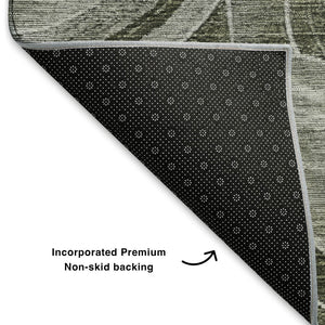 HomeRoots 10' X 14' Taupe And Beige Geometric Area Rug - Washable, UV Protected, Durable for High-Traffic Homes 700101
