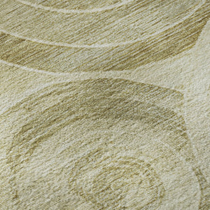 HomeRoots 5' X 8' Wheat and Beige Geometric Area Rug - Washable, UV Protected, Durable, Family-Friendly Design 700103