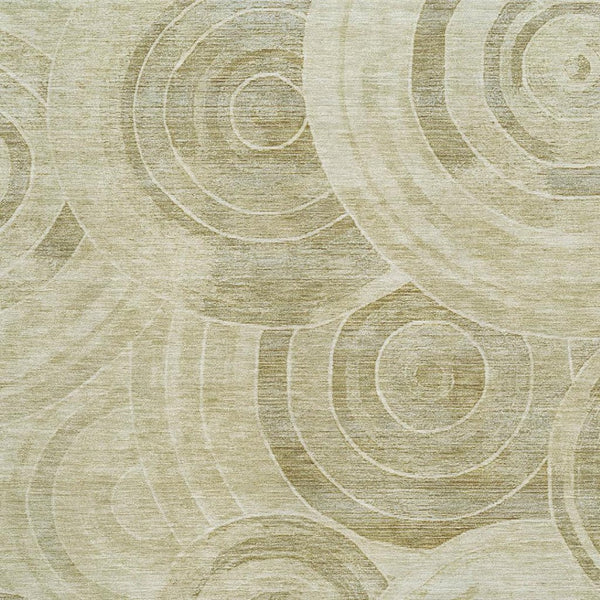 HomeRoots 8' X 10' Geometric Area Rug in Wheat and Beige – Durable, Washable, UV-Protected for Modern Spaces 700105