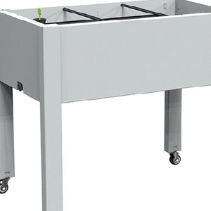 HomeRoots 29" Stylish Gray Resin Rectangular Raised Garden Bed – Durable, Elevated, and Perfect for Small Spaces! 700115