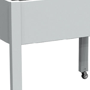 HomeRoots 29" Stylish Gray Resin Rectangular Raised Garden Bed – Durable, Elevated, and Perfect for Small Spaces! 700115