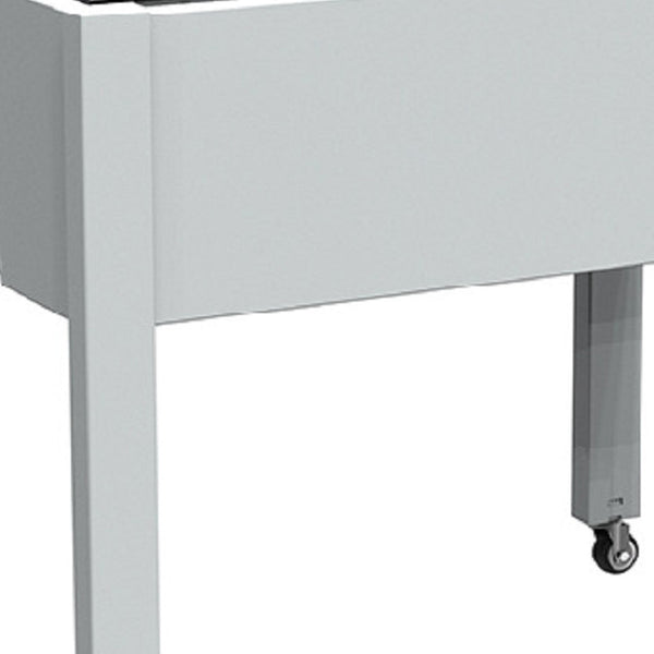 HomeRoots 29" Stylish Gray Resin Rectangular Raised Garden Bed – Durable, Elevated, and Perfect for Small Spaces! 700115