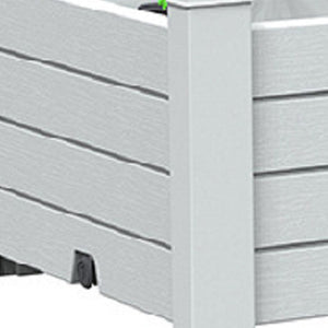 HomeRoots 13" Light Brown Resin Rectangular Planter Box - Durable, Elevated Design with Built-in Water Reservoir 700118