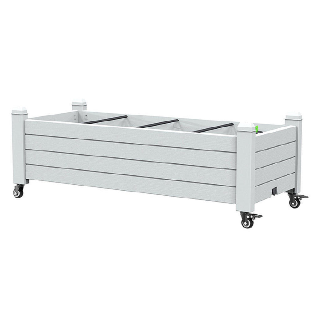 HomeRoots 18" Resin Rectangular Planter Box - Durable, Low-Maintenance Gardening Solution for Indoor & Outdoor Use 700119