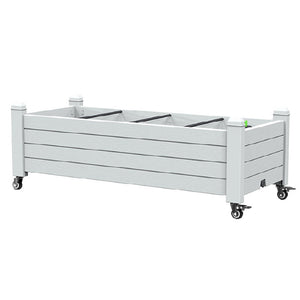 HomeRoots 18" Resin Rectangular Planter Box - Durable, Low-Maintenance Gardening Solution for Indoor & Outdoor Use 700119