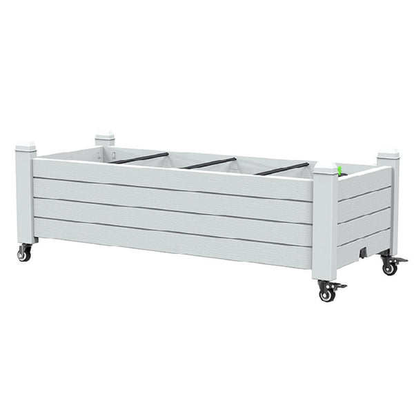 HomeRoots 18" Resin Rectangular Planter Box - Durable, Low-Maintenance Gardening Solution for Indoor & Outdoor Use 700119