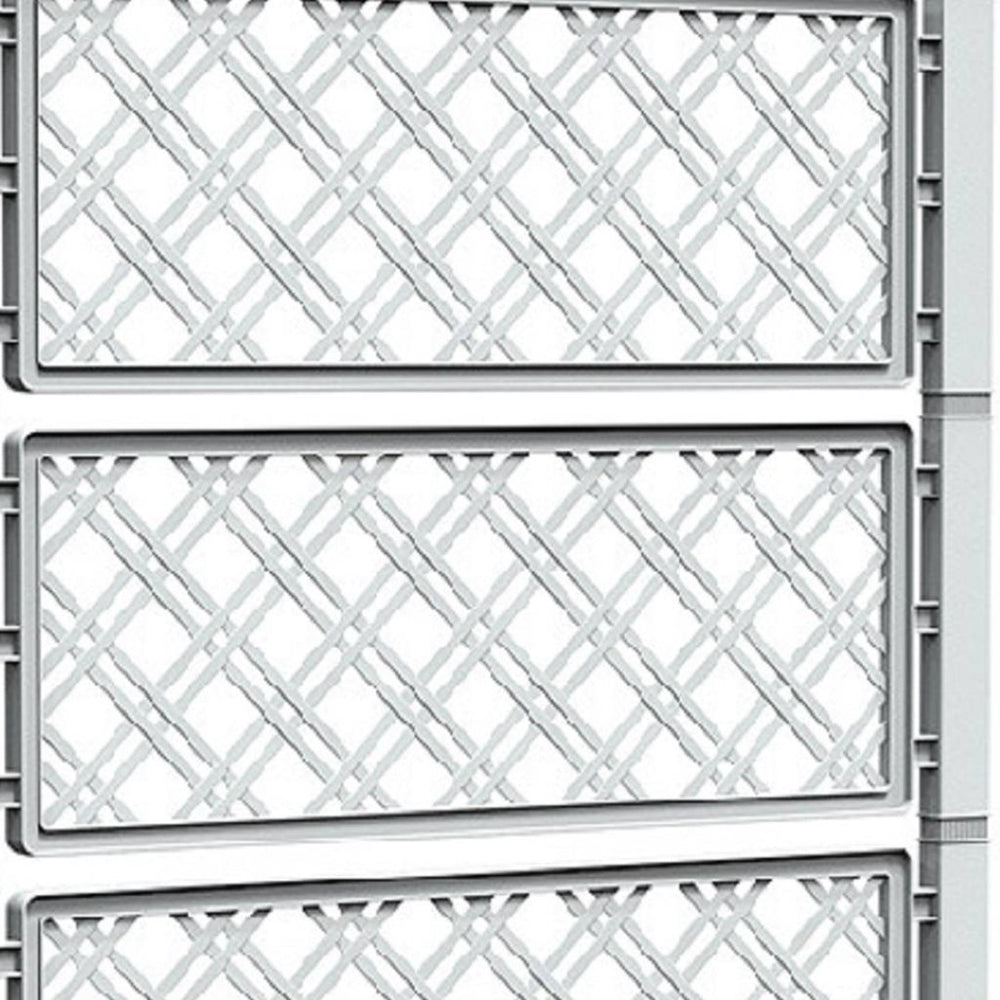 HomeRoots 59" Stylish Gray Resin Rectangular Planter Box with Trellis - Ideal for Vibrant Gardens & Climbing Plants 700120