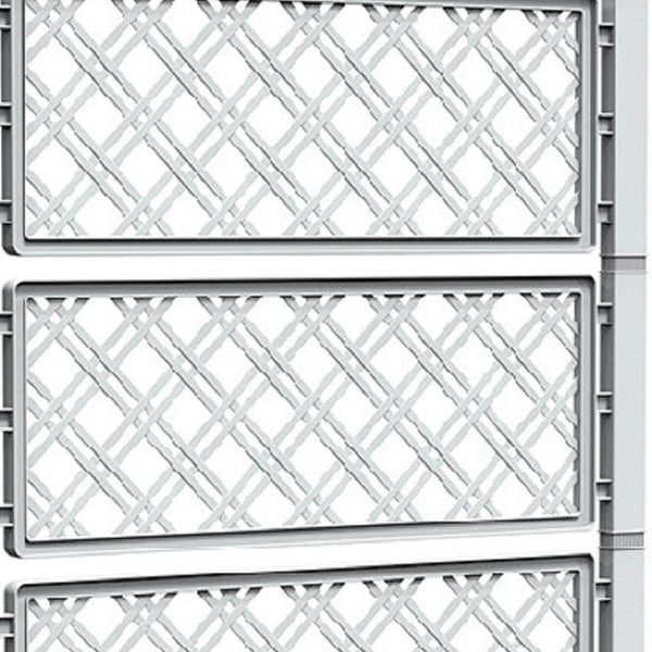 HomeRoots 59" Stylish Gray Resin Rectangular Planter Box with Trellis - Ideal for Vibrant Gardens & Climbing Plants 700120