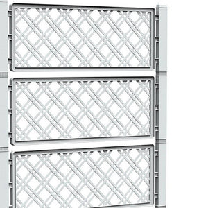 HomeRoots 59" Stylish Gray Resin Rectangular Planter Box with Trellis - Ideal for Vibrant Gardens & Climbing Plants 700120