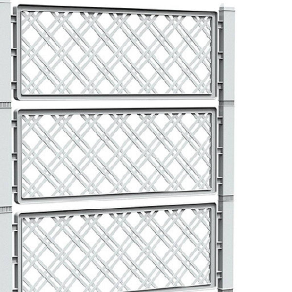 HomeRoots 59" Stylish Gray Resin Rectangular Planter Box with Trellis - Ideal for Vibrant Gardens & Climbing Plants 700120