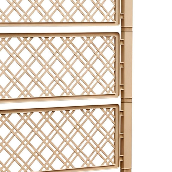 HomeRoots 59" Durable Light Brown Resin Rectangular Planter Box – Elevate Your Garden with Easy Maintenance! 700121