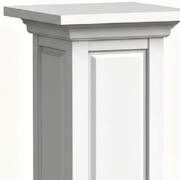 HomeRoots 36" Elegant White Resin Pedestal Plant Stand - Weather-Resistant & Timeless Design for Any Space 700123