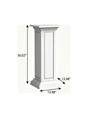 HomeRoots 36" Elegant White Resin Pedestal Plant Stand - Weather-Resistant & Timeless Design for Any Space 700123