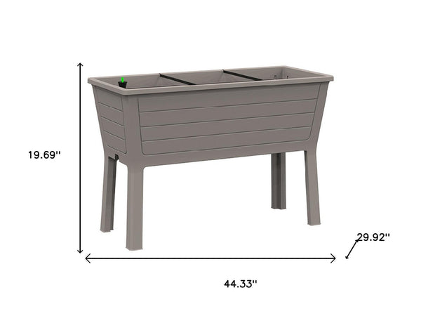 HomeRoots 20" Light Brown Resin Raised Garden Bed – Elevated Planter for Easy Planting & Healthy Growth 700124