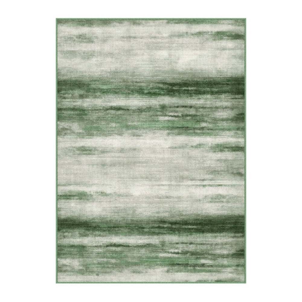 HomeRoots 9' Green and Ivory Abstract Area Rug - Modern, Washable Design for Busy Homes & Stylish Comfort 9' X 12' 700134