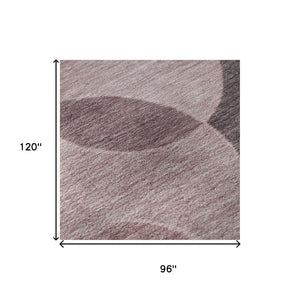 HomeRoots 8' X 10' Blush & Pink Geometric Area Rug - Washable, UV Protected, Stain-Resistant, Perfect for Homes! 700155