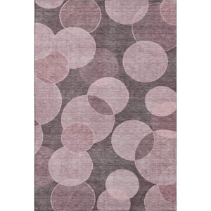 HomeRoots 10' Blush and Pink Washable Geometric Area Rug with UV Protection for Modern Living Spaces, Durable & Stylish 700157