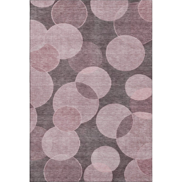 HomeRoots 10' Blush and Pink Washable Geometric Area Rug with UV Protection for Modern Living Spaces, Durable & Stylish 700157