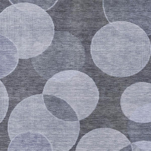 HomeRoots 10' Geometric Washable Area Rug in Denim & Sky Blue – UV Protected, Stain Resistant for Modern Living 700169