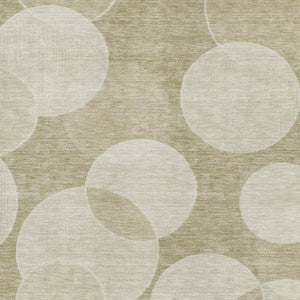 HomeRoots 5' X 8' Tan Geometric Area Rug - Washable, UV-Protected, Durable Design for Modern Living Spaces 700171