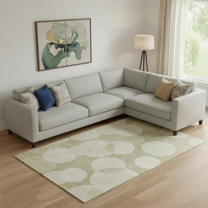 HomeRoots 10' x 14' Tan and Beige Geometric Area Rug - Washable, UV Protected, Stain Resistant for High-Traffic Homes 700175