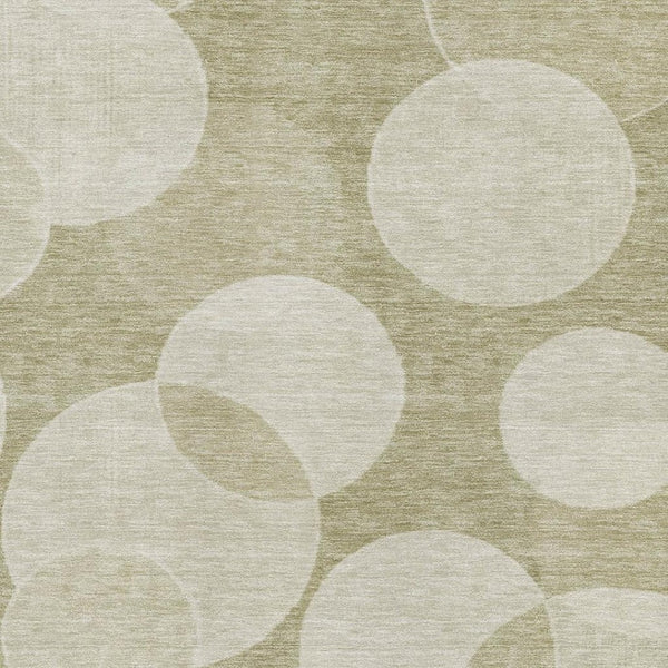 HomeRoots 10' x 14' Tan and Beige Geometric Area Rug - Washable, UV Protected, Stain Resistant for High-Traffic Homes 700175