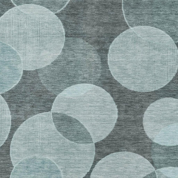 HomeRoots 5' X 8' Stylish Teal & Sky Blue Geometric Area Rug - Washable, UV Protected, Durable & Non-Slip! 700177