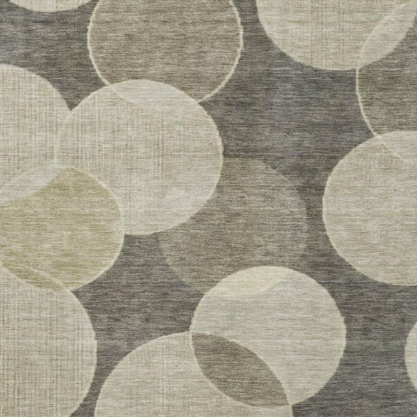 HomeRoots 8' X 10' Stylish Taupe and Beige Geometric Washable Area Rug with UV Protection for High Traffic Homes 700185
