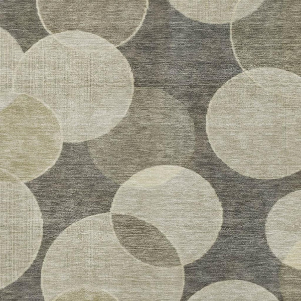 HomeRoots 9' X 12' Taupe & Beige Geometric Washable Area Rug with UV Protection for Stylish Everyday Living 700186