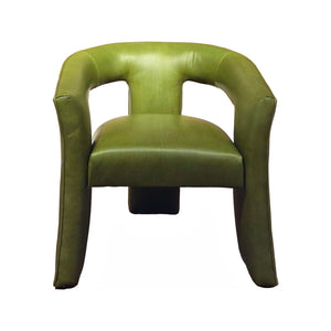 Olivia + Quinn Gramercy Leather Chair - Elevate Your Living Space With Modern Elegance And Luxurious Comfort Pippa Peridot Leather,Foam,Wood 7001_Cnk6402