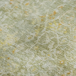 HomeRoots 8' X 10' Sage Gold & Copper Oriental Area Rug - Durable, Washable, UV-Protected for Family Homes 700203