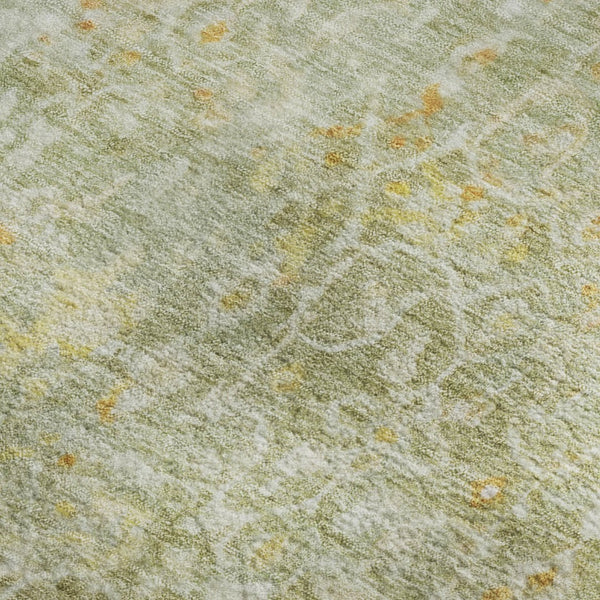 HomeRoots 8' X 10' Sage Gold & Copper Oriental Area Rug - Durable, Washable, UV-Protected for Family Homes 700203