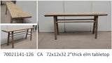 Vintage Console Table Medium About 5-6’ Long Weathered Natural (Size & Color Vary) Excellent Top