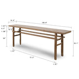Lilys Vintage Console Table Xl About 9-10’ Long Weathered Natural(Size & Color Vary) 70020143A