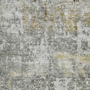 HomeRoots 5' X 8' Washable Taupe Beige & Ivory Oriental Area Rug with UV Protection for Stylish Homes 700213