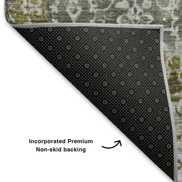 HomeRoots 9' X 12' Taupe Beige Ivory Oriental Area Rug - Washable, Stain-Resistant, UV Protected for Homes 700216
