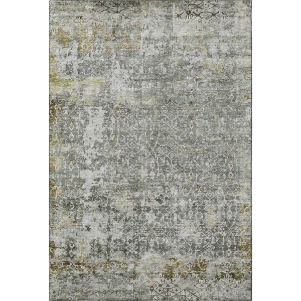 HomeRoots 10' X 14' Elegant Taupe Beige & Ivory Oriental Area Rug - Washable, UV-Protected, Non-Slip Design 700217