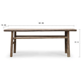 Lilys Vintage Console Table Large About 7-8’ Long Weathered Natural(Size & Color Vary) 70020142B