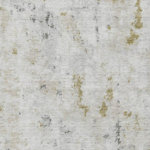 HomeRoots 5' X 8' Modern Abstract Beige & Gray Washable Area Rug with UV Protection for Family Spaces 700225
