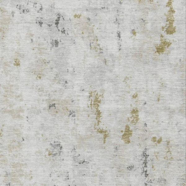 HomeRoots 8' X 10' Abstract Linen Beige and Gray Area Rug – Washable, UV-Protected, Durable for All Spaces 700227